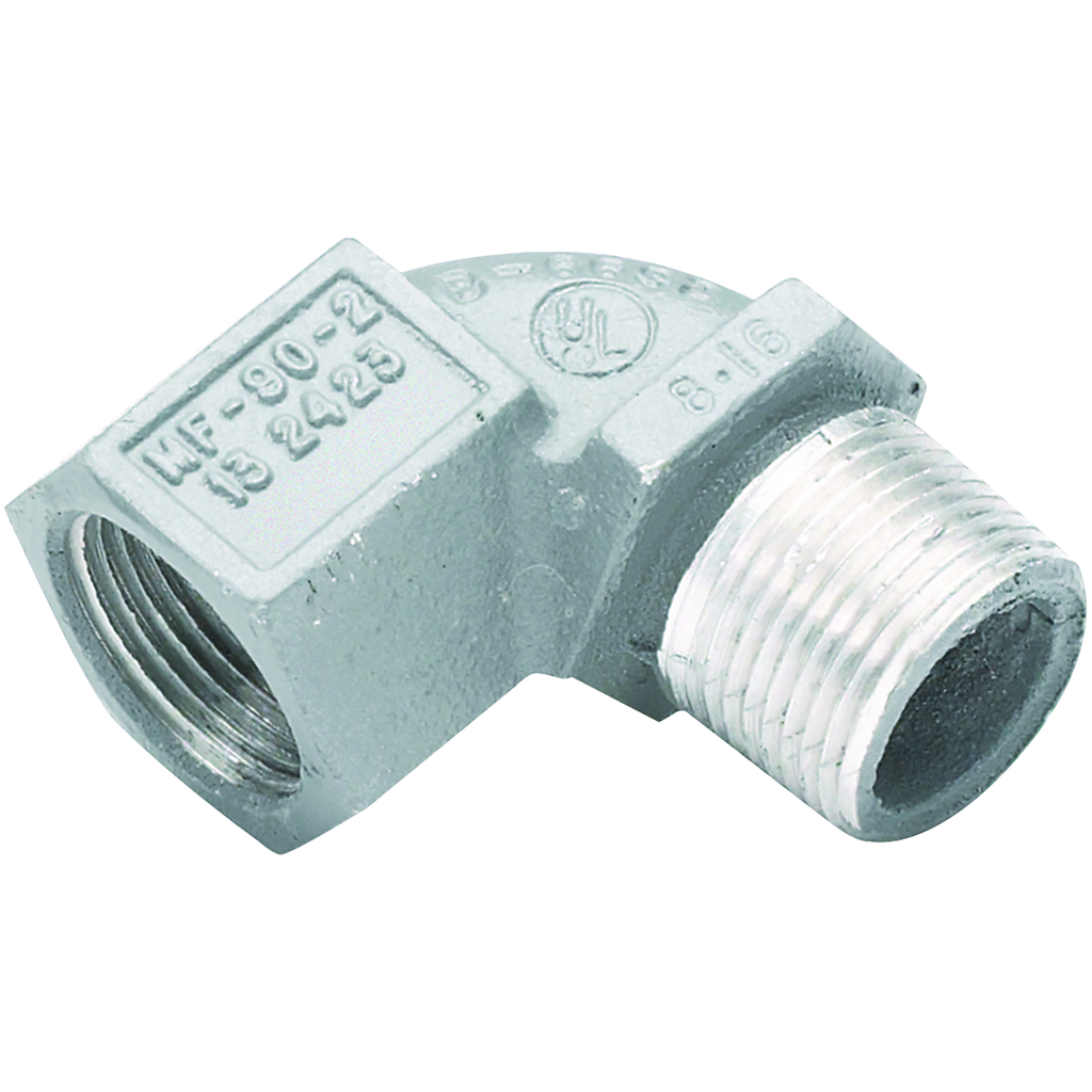 90° 3/4" Iron Elbow, Male/Male, Quad Listed