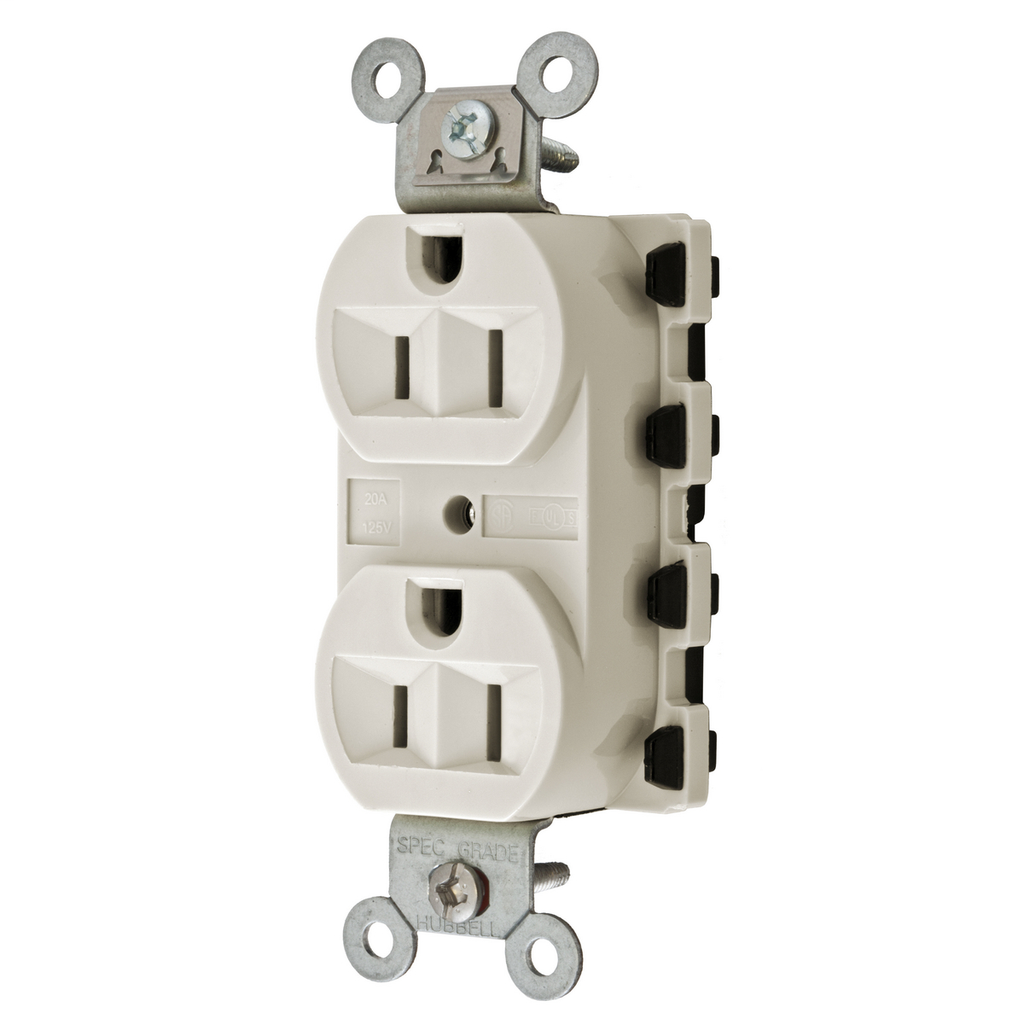 Straight Blade Devices, Receptacles, Duplex, SNAPConnect 2, 15A 125V, 2-Pole 3-Wire Grounding, 5-15R, Light Almond