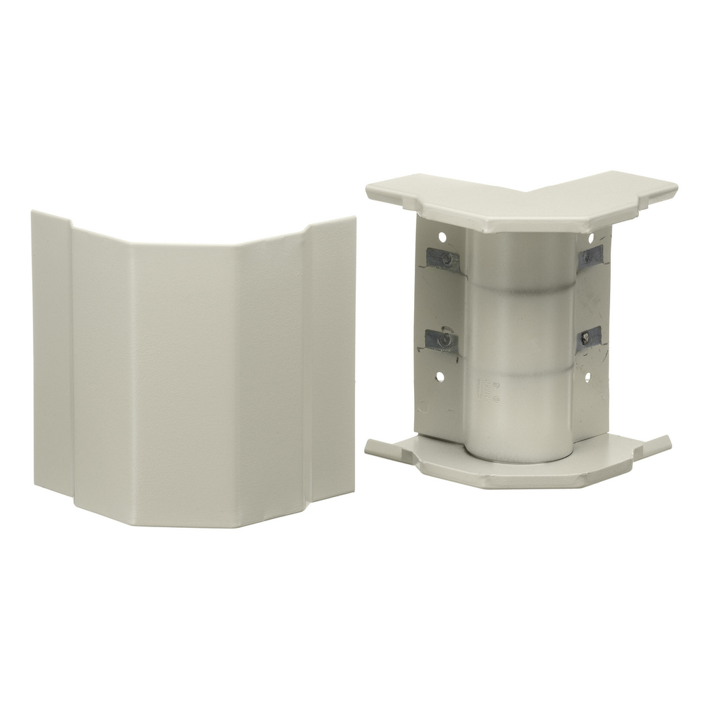 Metal Raceway, HBL6750 Series, Left/Right External Elbow, Ivory