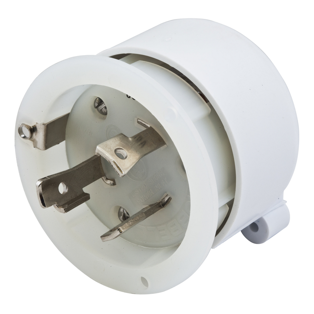 Locking Devices, TwistLock, Marine Grade, Replacement Interior, 30A 125V, 2-Pole 3-Wire Grounding, L5-30P, Screw Terminal, Black
