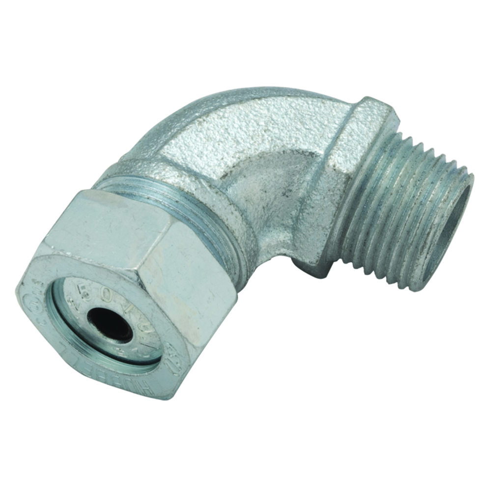 1/2 in. Hubs - Form 1 90 Degree Liquidtight Strain Relief Cord Connector, Cable Range .125 - .250