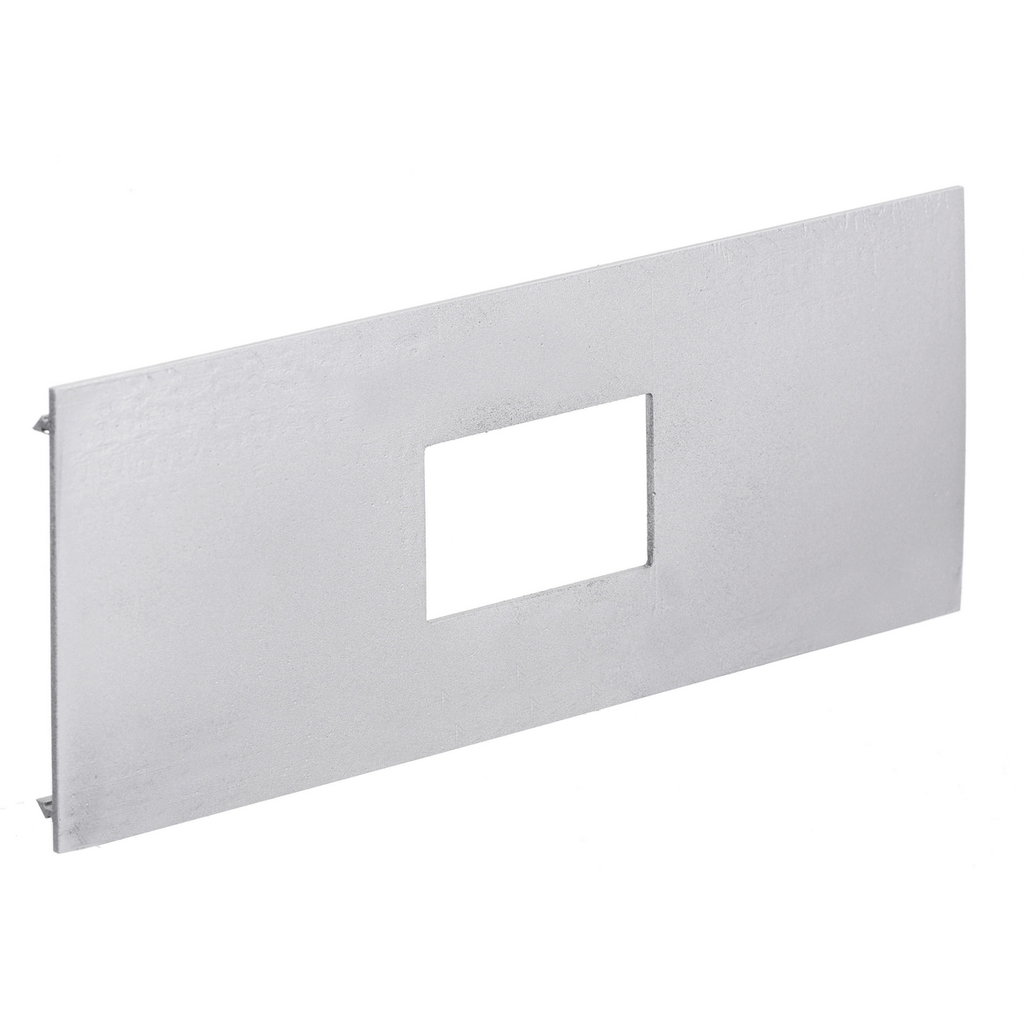 Metal Raceway, Aluminum Series, DevicePlate, HBLALU3800/HBLALU4800 Series, 1-Gang, Ortronics Opening, Anodized