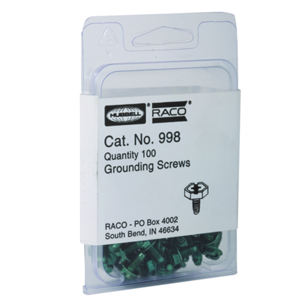 4-Way Combo Head, Green Dye Finish, 3/8 in. Ground Screw for 10-32 Tapped Hole (100/Clam)