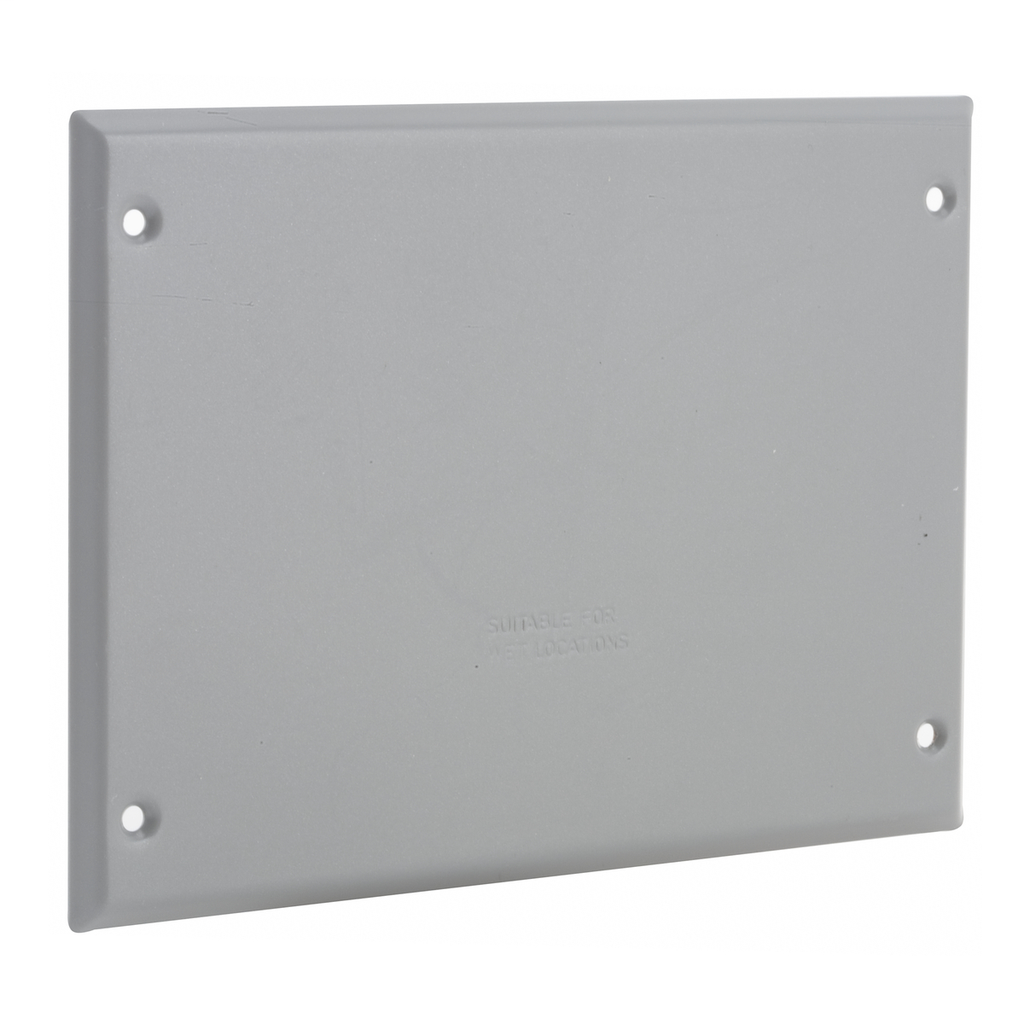 3-Gang Weatherproof Cover Blank, Gray