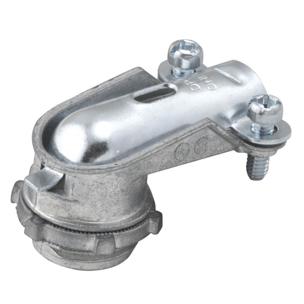 3/8 in. 90 Degree Flex/AC Squeeze Connector, Uninsulated
