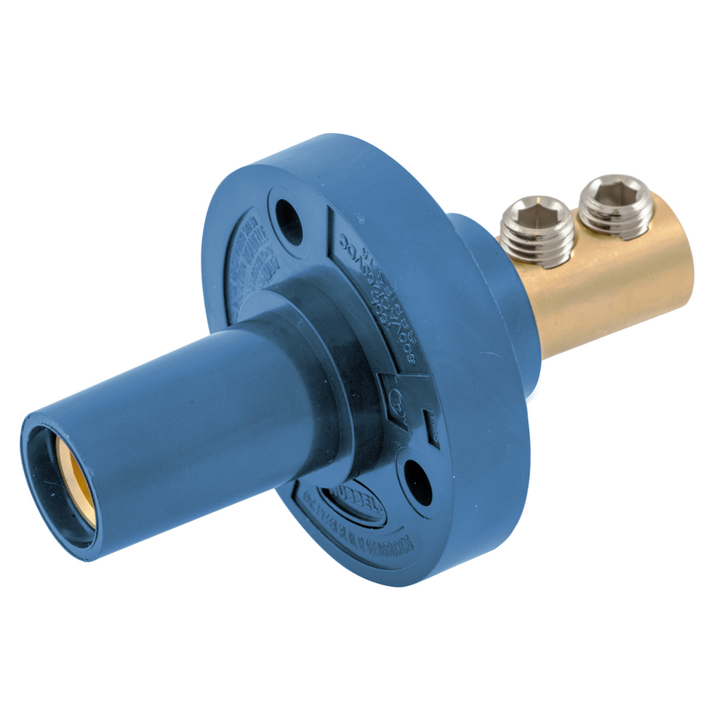 Single Pole Products, Female Receptacle, Double Set Screw Termination, 150 Amp Series, Blue