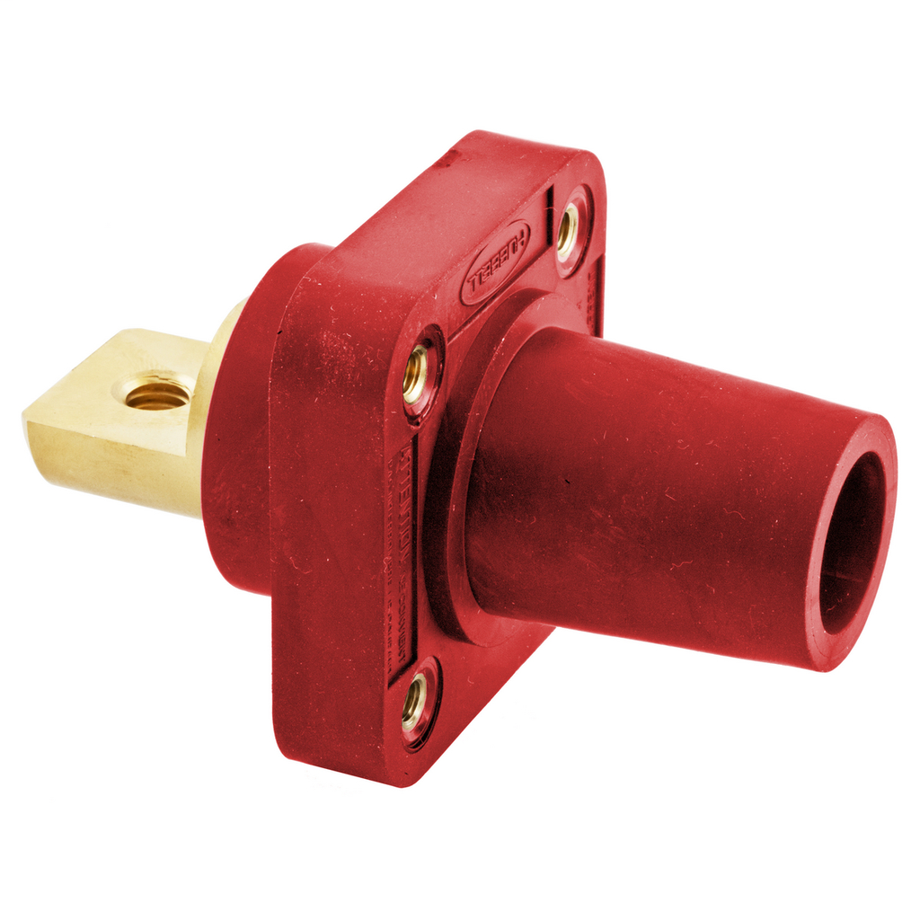 Heavy Duty Products, Single Pole Devices, Industrial Grade, Female Receptacle, 300/400A 250V DC/600V AC, Single Conductor, Red