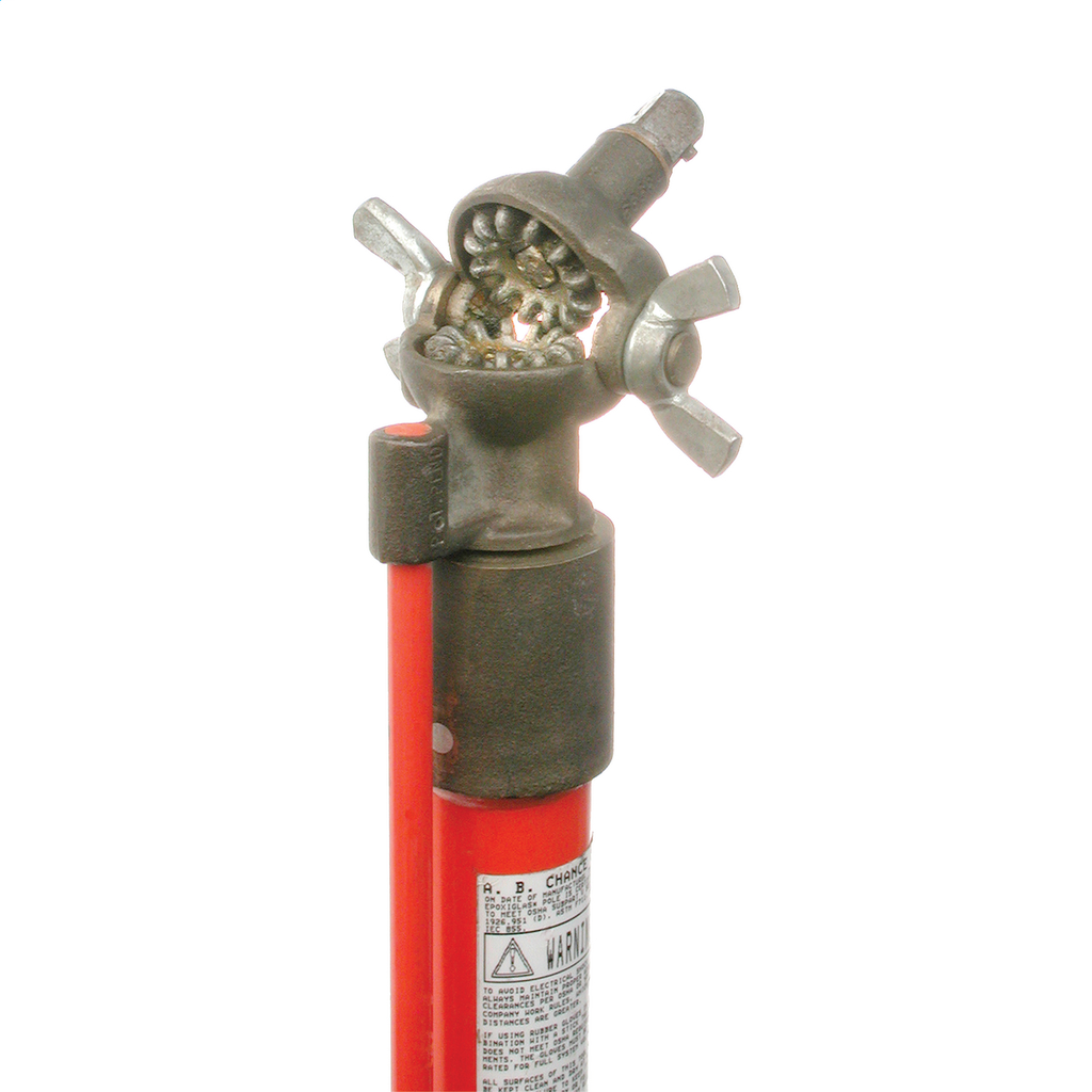 Controls on the Chance All-Angle Cog Wrench permit operator efficiency in locating the wrench on energized hardware.
