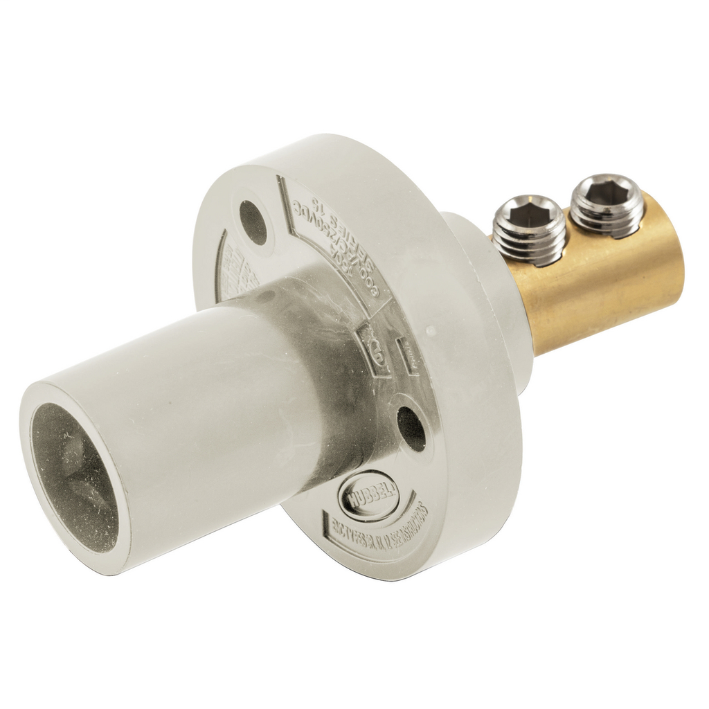 Single Pole Products, Male Inlet, Double Set Screw Termination, 150 Amp Series, White