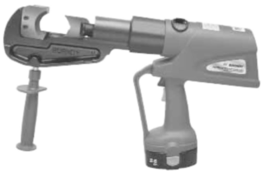 Battery Actuated Cutter, with HCCSOL Blade Sets, 12V AC Charger, 11 Ton, 18 V Ni-MH, provided with Carrying case and Safety Lanyard, Used on Ground Rod, REBAR , Soft Steel Bolts