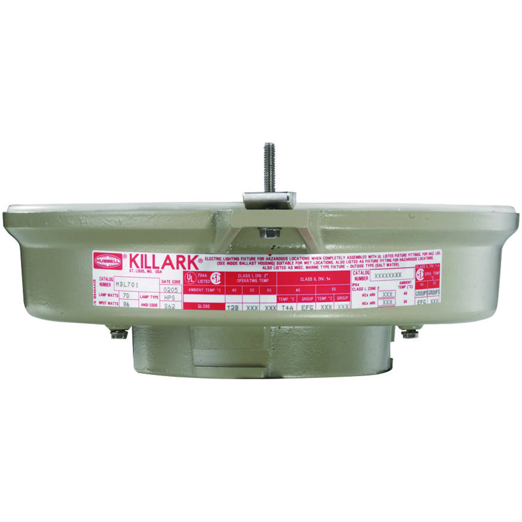 VQ1F Series - Aluminum 18 Watt Compact Fluorescent Light Fixture (Lamp Included) - 120-277V At 50/60 Hz - Optic Thread Size 5-1/2 Inch