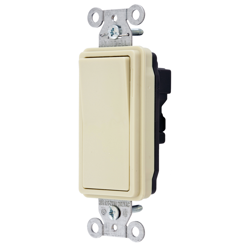 Switches and Lighting Controls, Industrial/Commercial Grade, SNAPConnect Series, Decorator Switches, Three Way, 15A 120/277V AC, Light Almond, North American