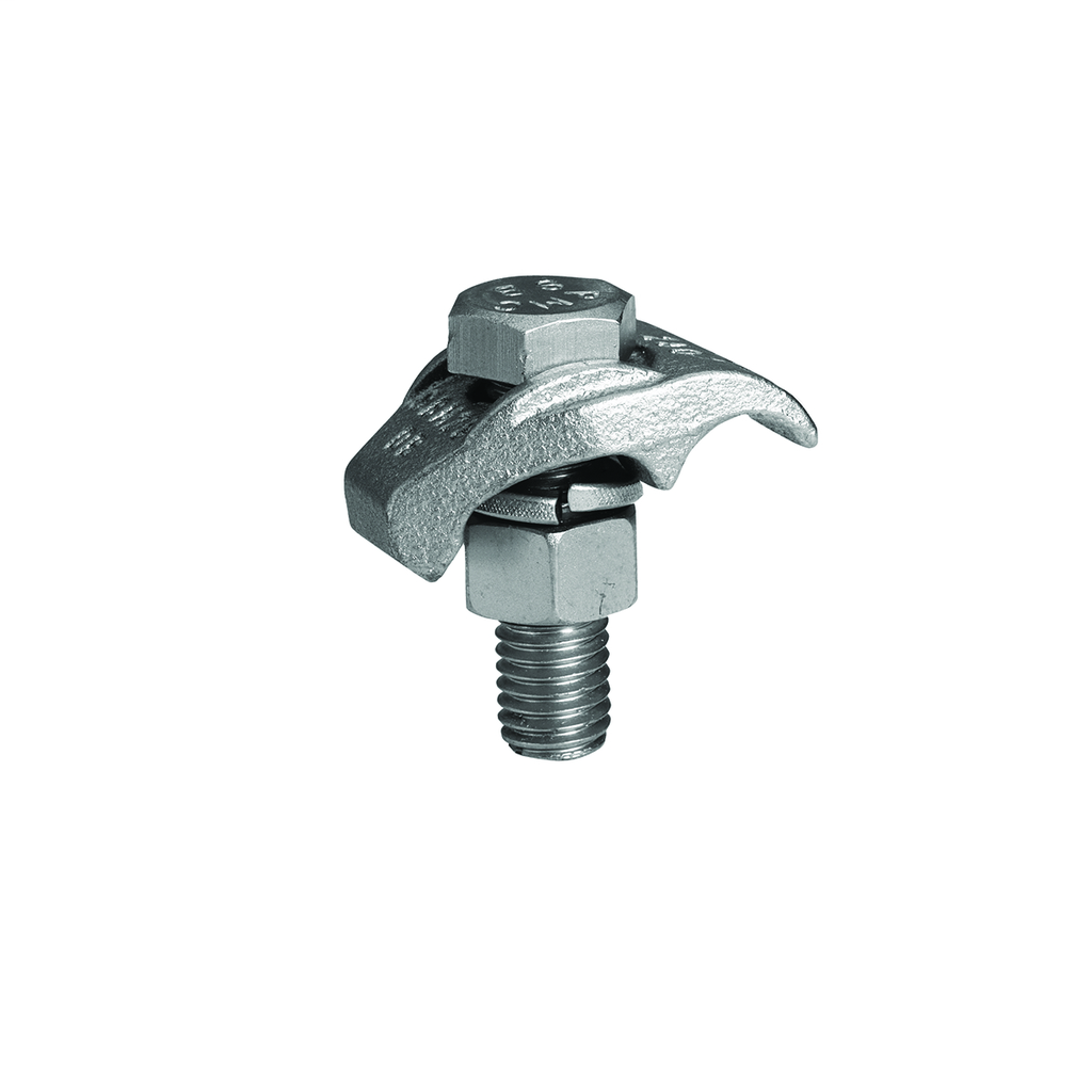 Mechanical Grounding Connector, 2 Cables to 1/4" Thick Bar, 4 AWG (Sol)-2/0 AWG (Str), Tin Hot Dipped