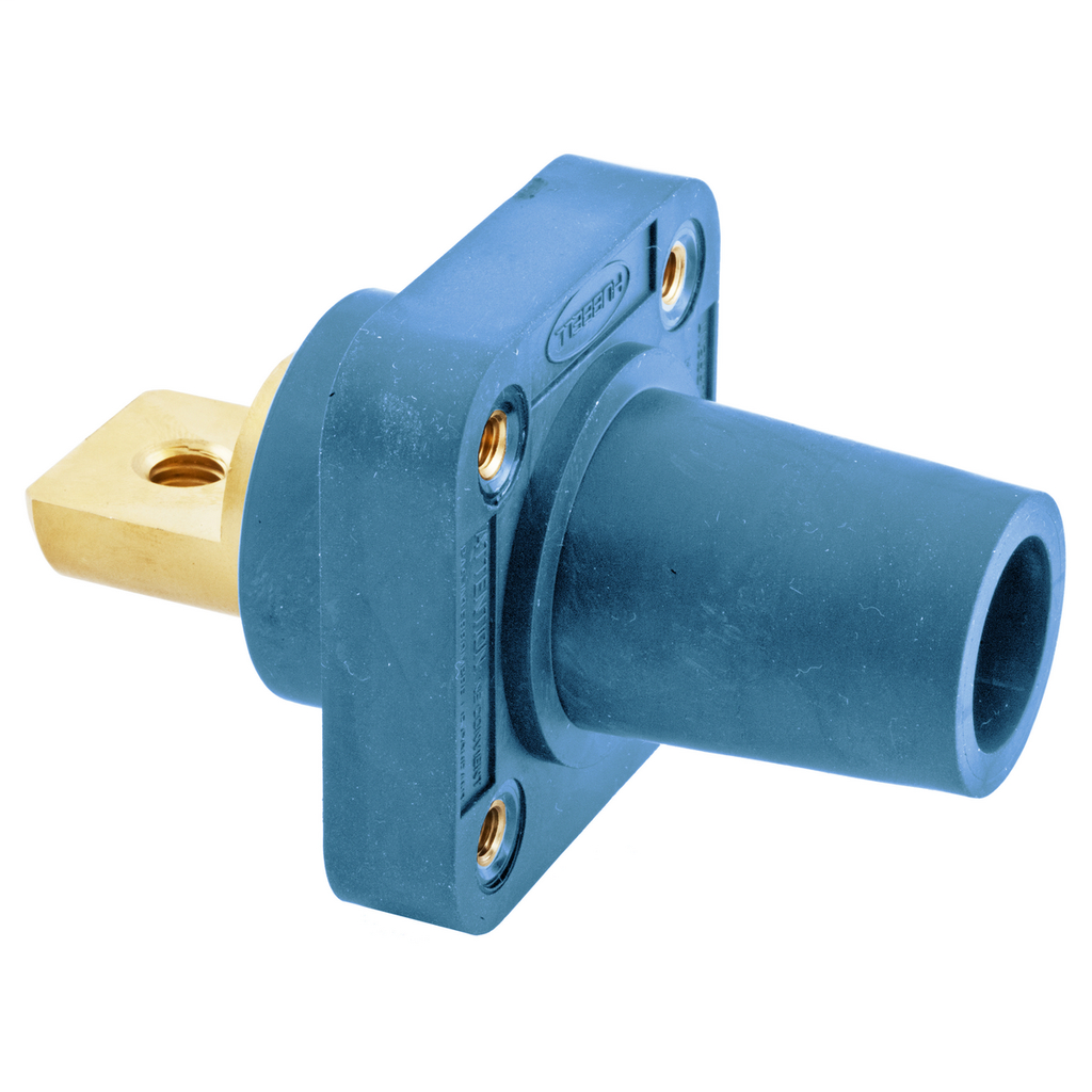 Heavy Duty Products, Single Pole Devices, Industrial Grade, Female Bus Receptacle, 300/400A 250V DC/600V AC, Single Conductor, Blue