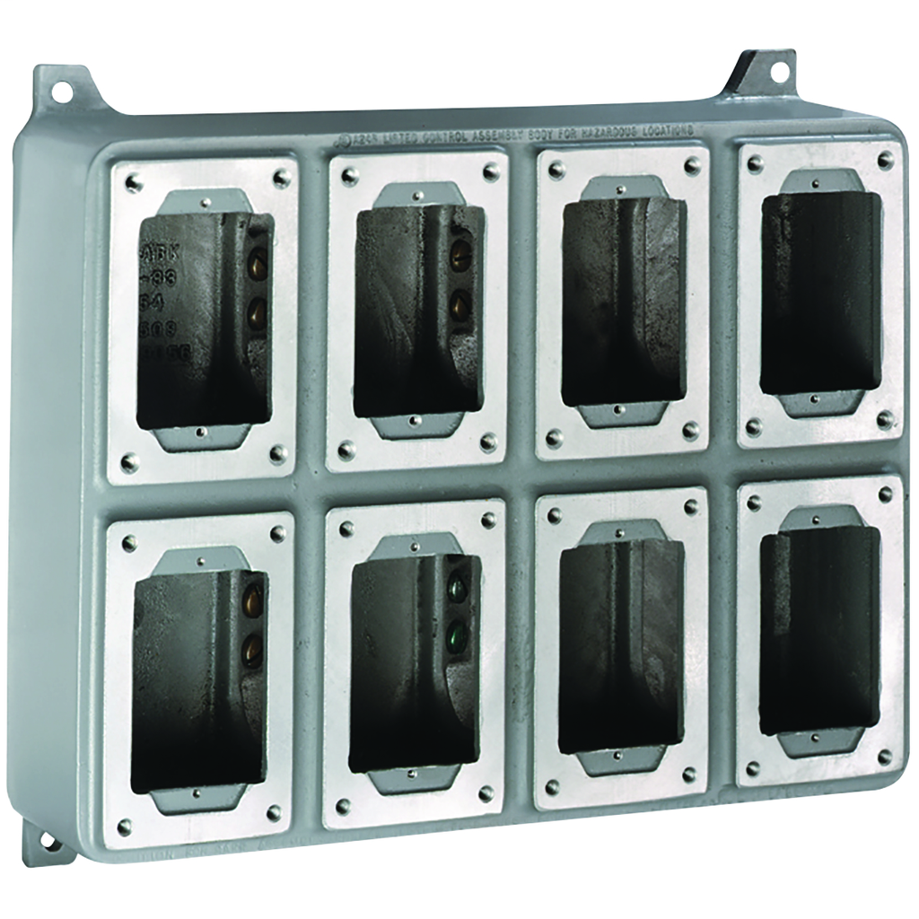 SWB Series - Aluminum Eight-Gang Device Body For Use With XCS/XS/XT Cover Assemblies - Hub Size 1-1/2 Inch Max