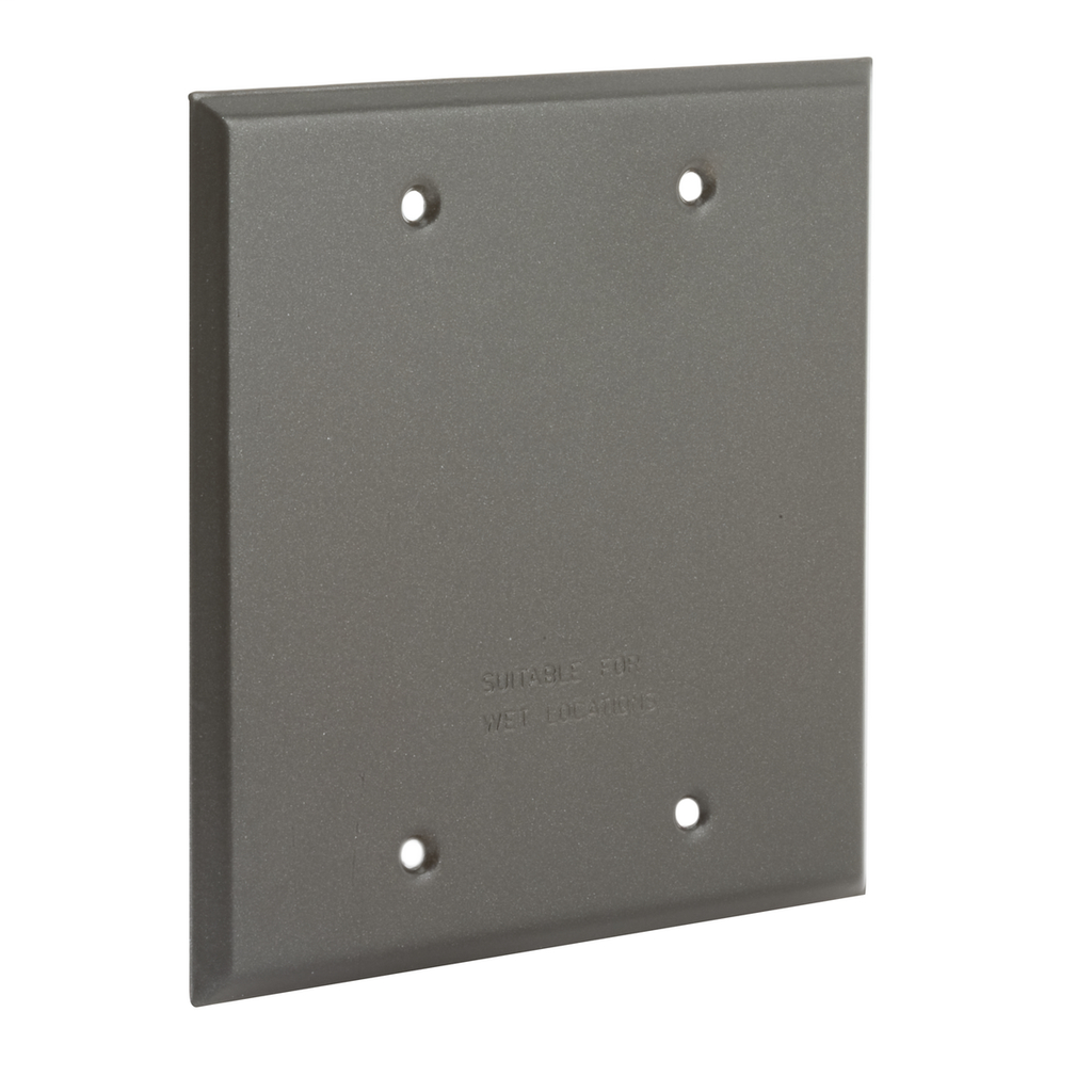 2-Gang Weatherproof Cover Blank, Bronze