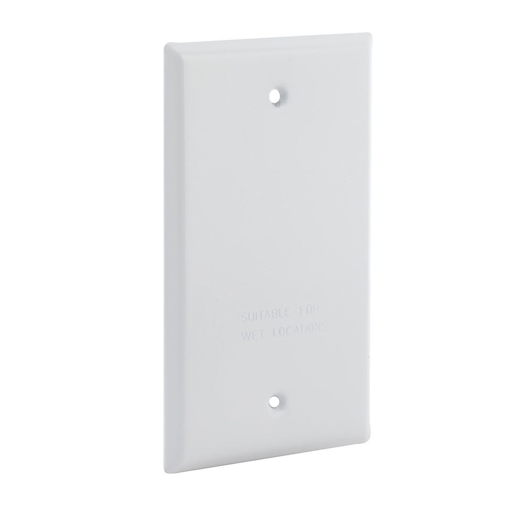1-Gang Weatherproof Cover, Vertical/Horizontal, Blank, White