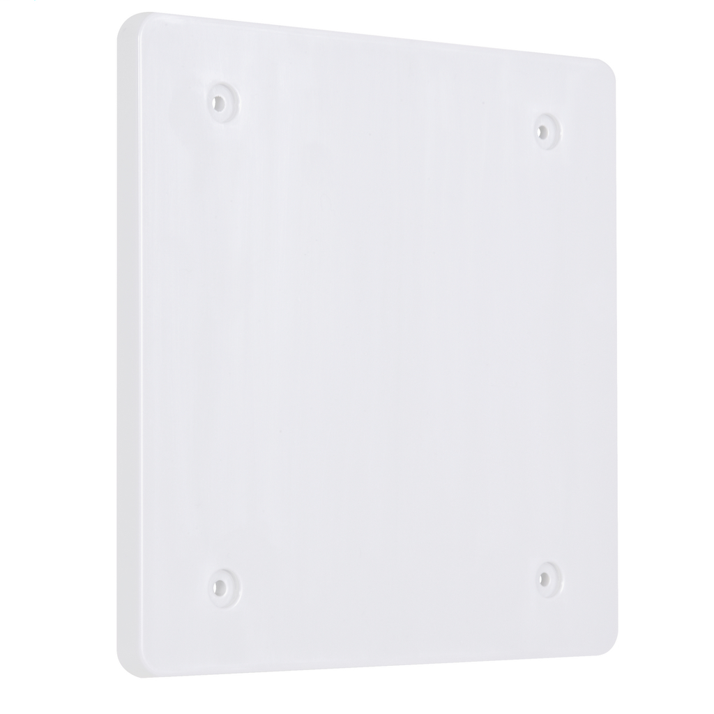 2-Gang Weatherproof Cover, Plastic, Blank, White