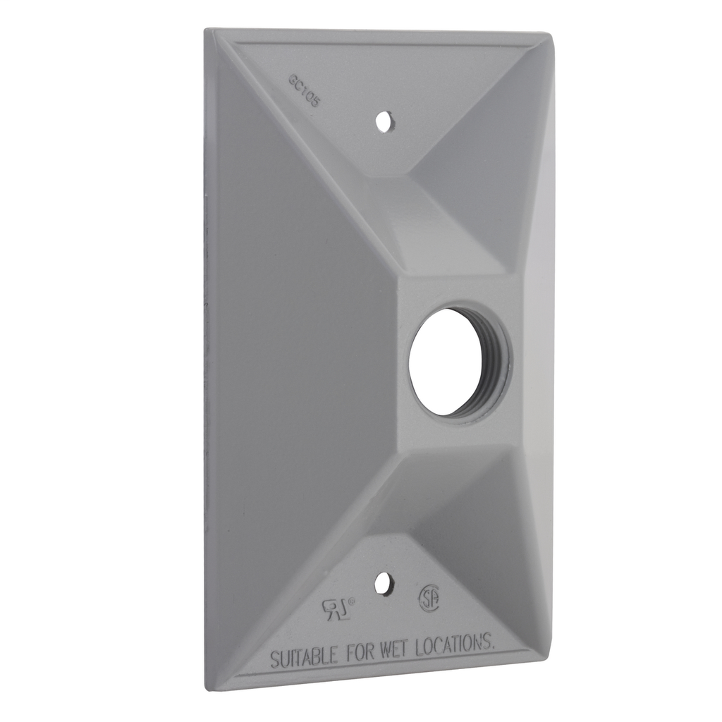 RACO 5186-0 Weatherproof Cluster Cover, Single-Gang, (1) 1/2" Outlet