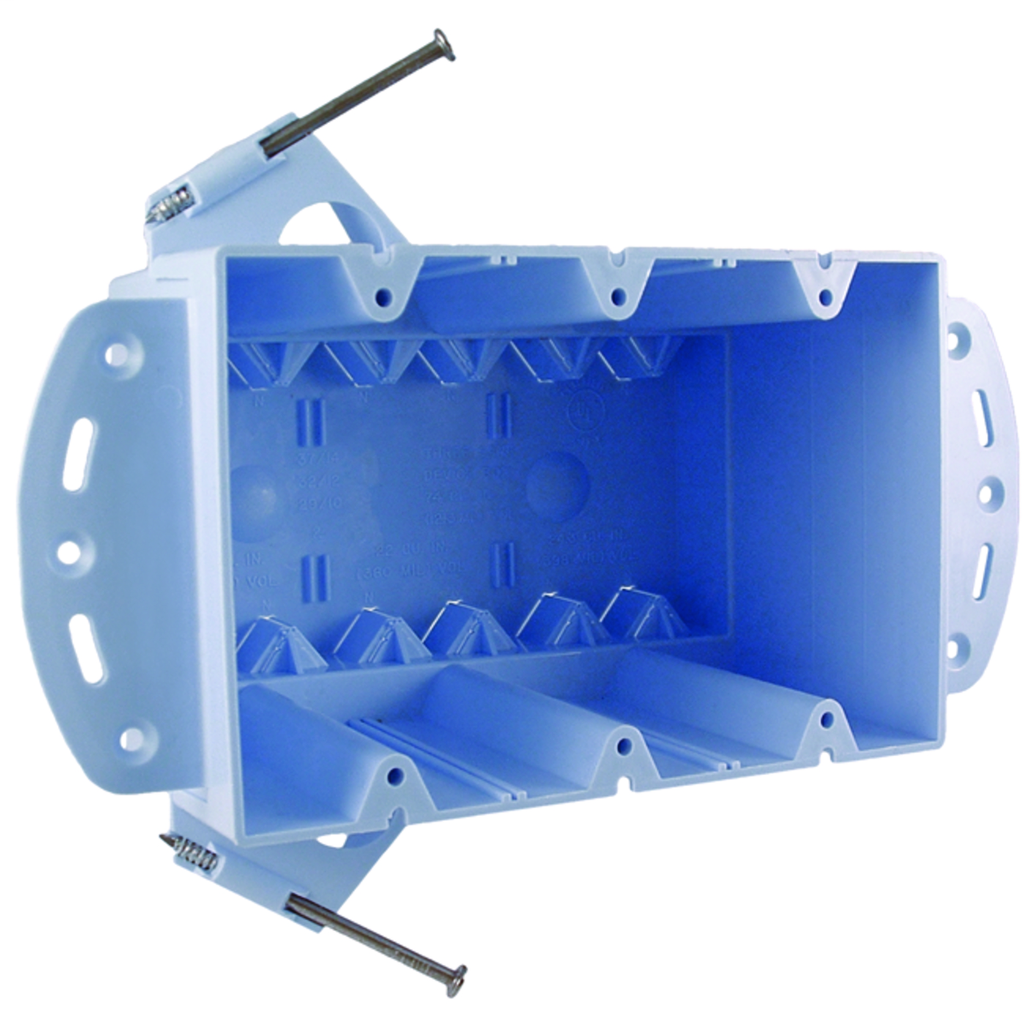 3-Gang Nonmetallic Large Capacity Box, 3-7/8 in. Deep