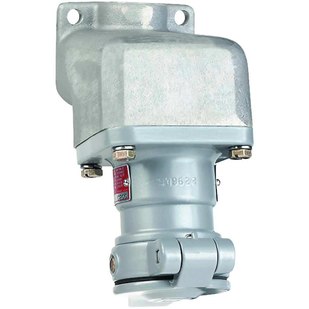 KRAJC Series - Aluminum 20 Amp Receptacle With Enclosure - 2W 3P Circuit- 115/230VAC At 60Hz - Hub Size 3/4 Inch