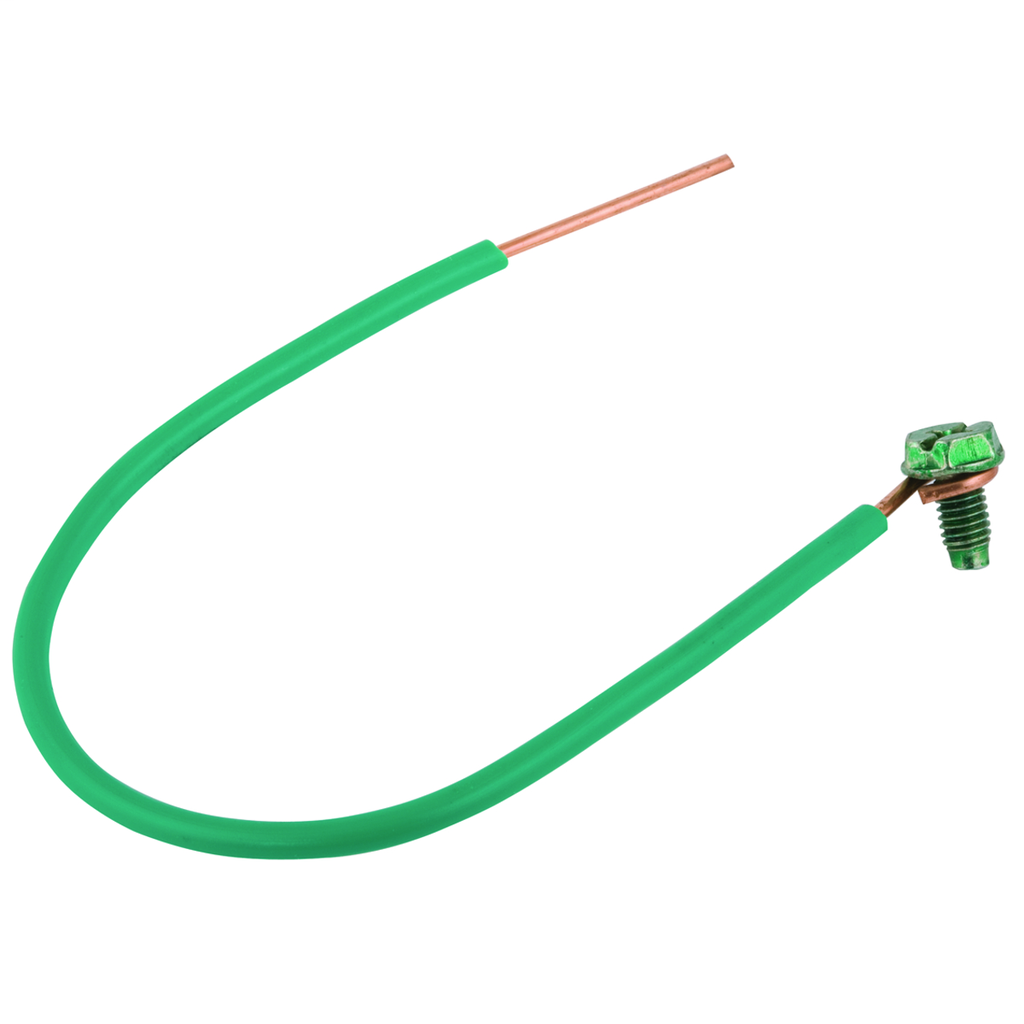 #14 Solid Insulated Copper Wire Pigtail, 8 in. Length (25/BE)