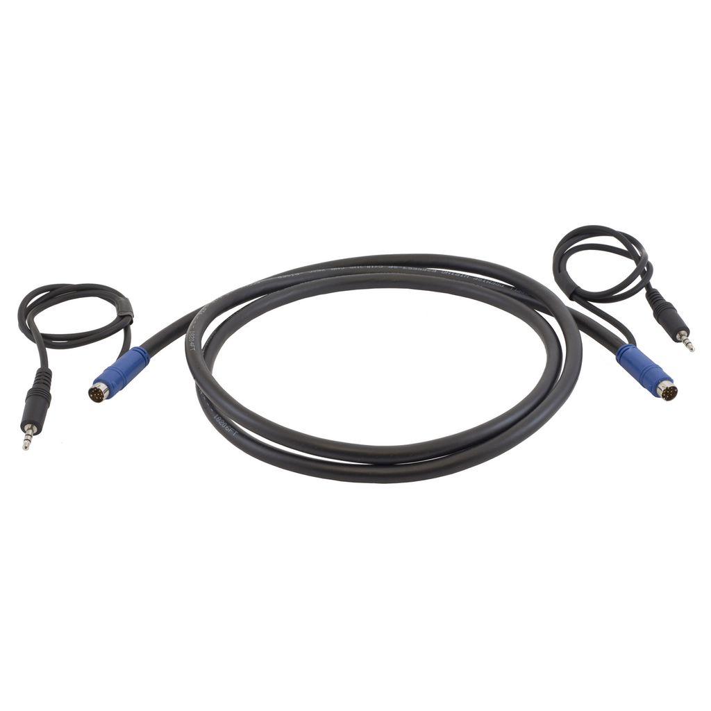 Copper Solutions, Patch Cord, AV, 8-Pin and 3.5 MM Stereo Jack, Plenum Rated, 75' Length, Black