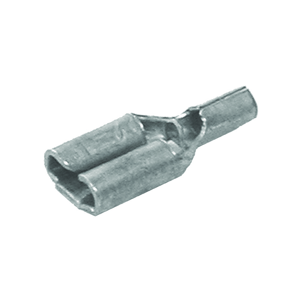 Brass Female Quick Disconnect, Chamfered Barrel Opening, Tin Plated.
