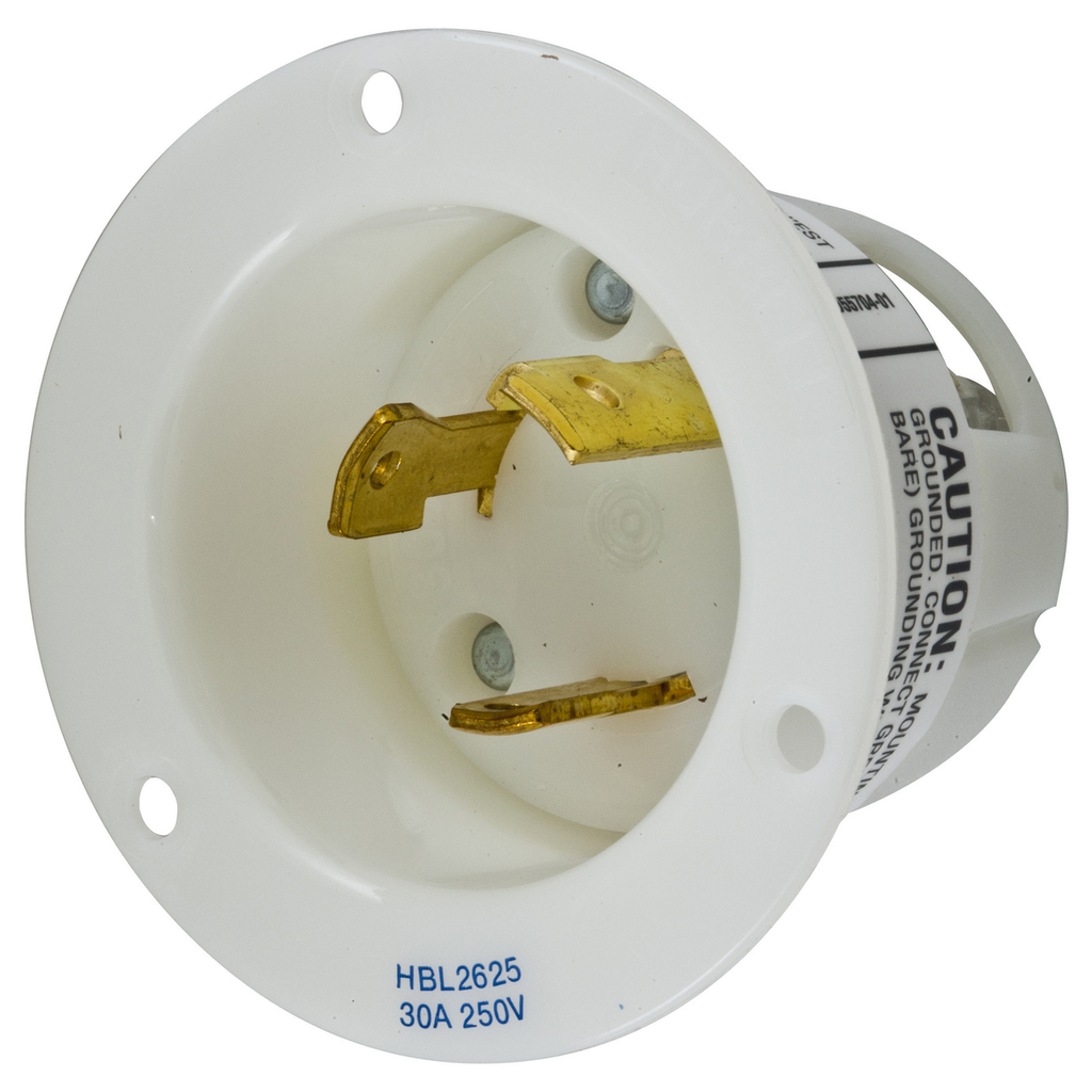 Hubbell HBL2625 FLGD INLET-NEMA L6-30P