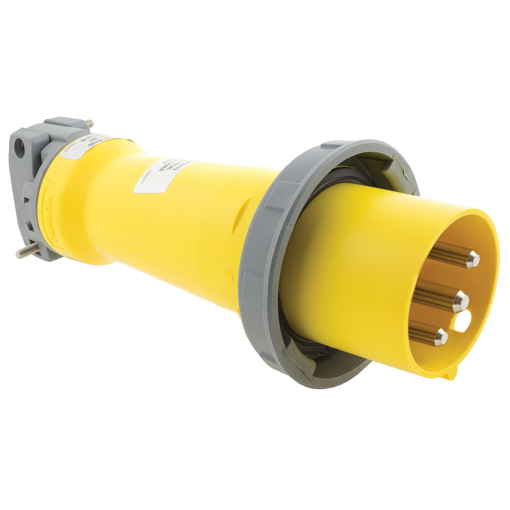 Watertight IEC Pin and Sleeve Plug, 2P3W, 60A 125V