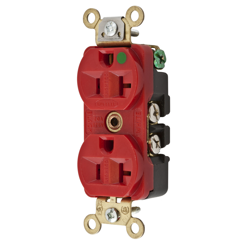 HBL Extra Heavy Duty Hospital Grade Duplex Receptacle