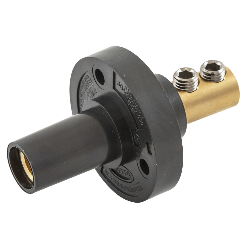 Single Pole Products, Female Receptacle, Double Set Screw Termination, 150 Amp Series, Black