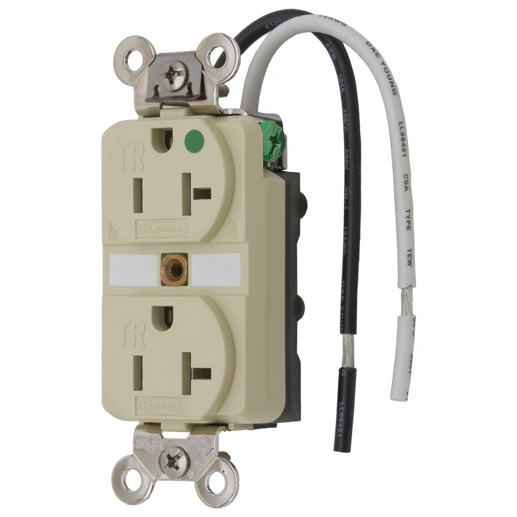 HBL Extra Heavy Duty Hospital Grade Duplex Receptacles