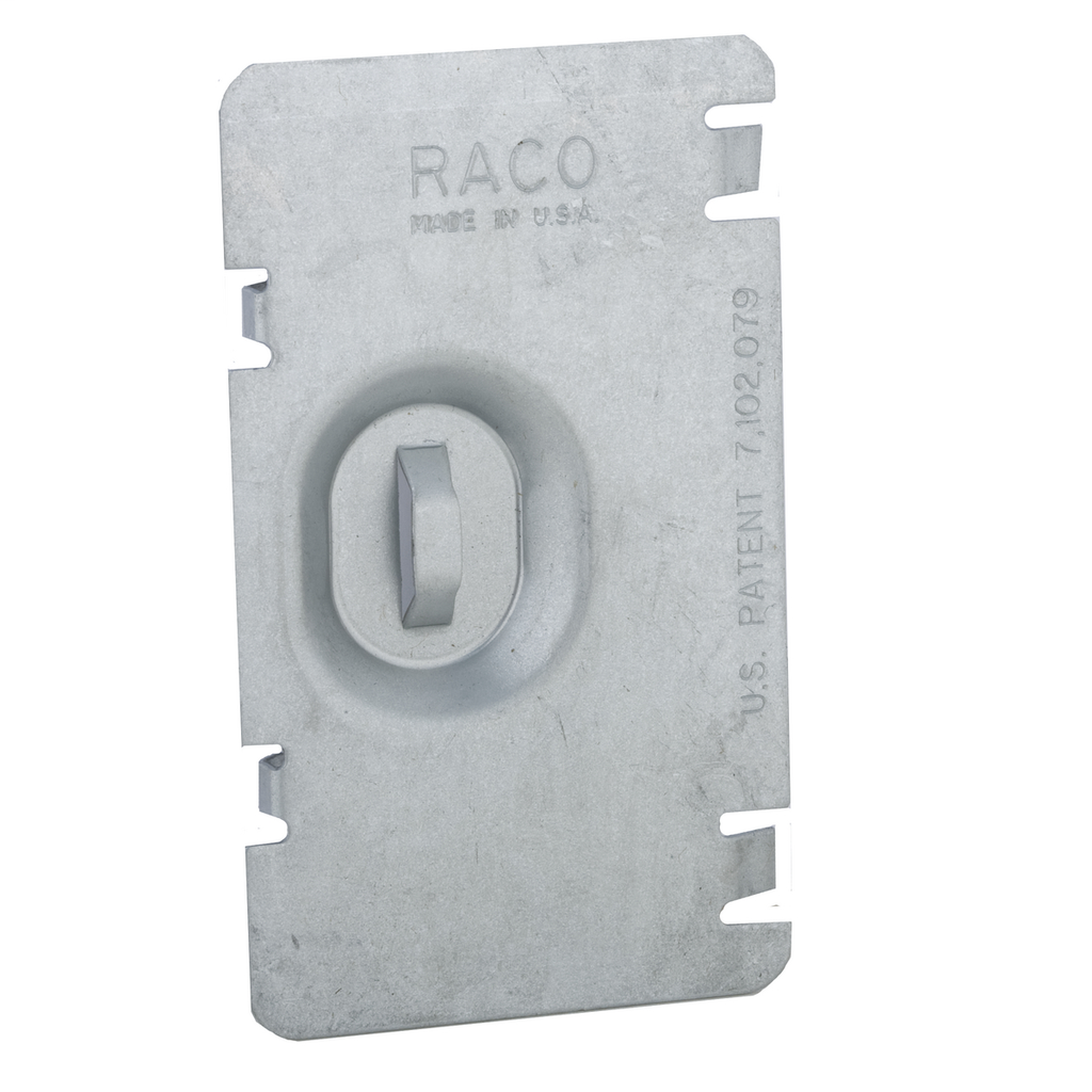 Raised 3/4 in. and Flat for Device and Wire Protection Flat, for 1 Device Mudring