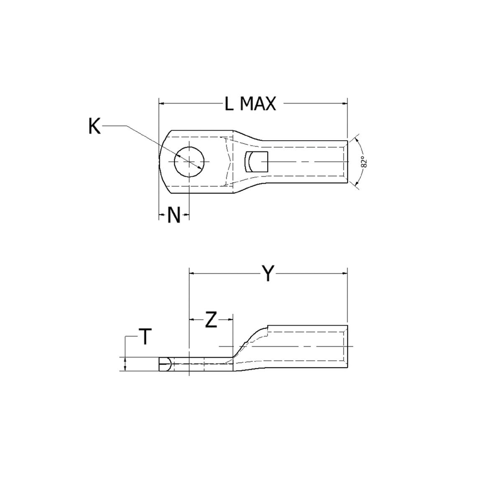 Burndy YAV4CL3BOX Uninsulated Ring Terminal For 4 AWG Irby Utilities