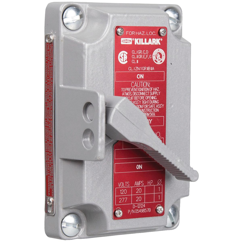 XS Series - Aluminum SPDT (Center Off) Tumbler Switch Cover Without Device - 20A