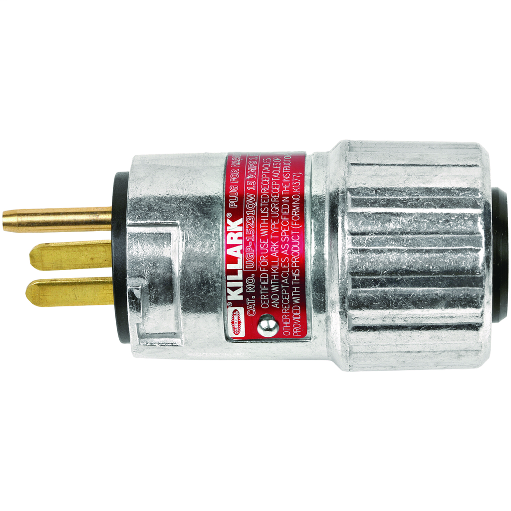 UGP Series - Aluminum 20 Amp 250VAC Interchangeable Blade Style Plug With Quick Wiring - NEMA Configuration 6-20P