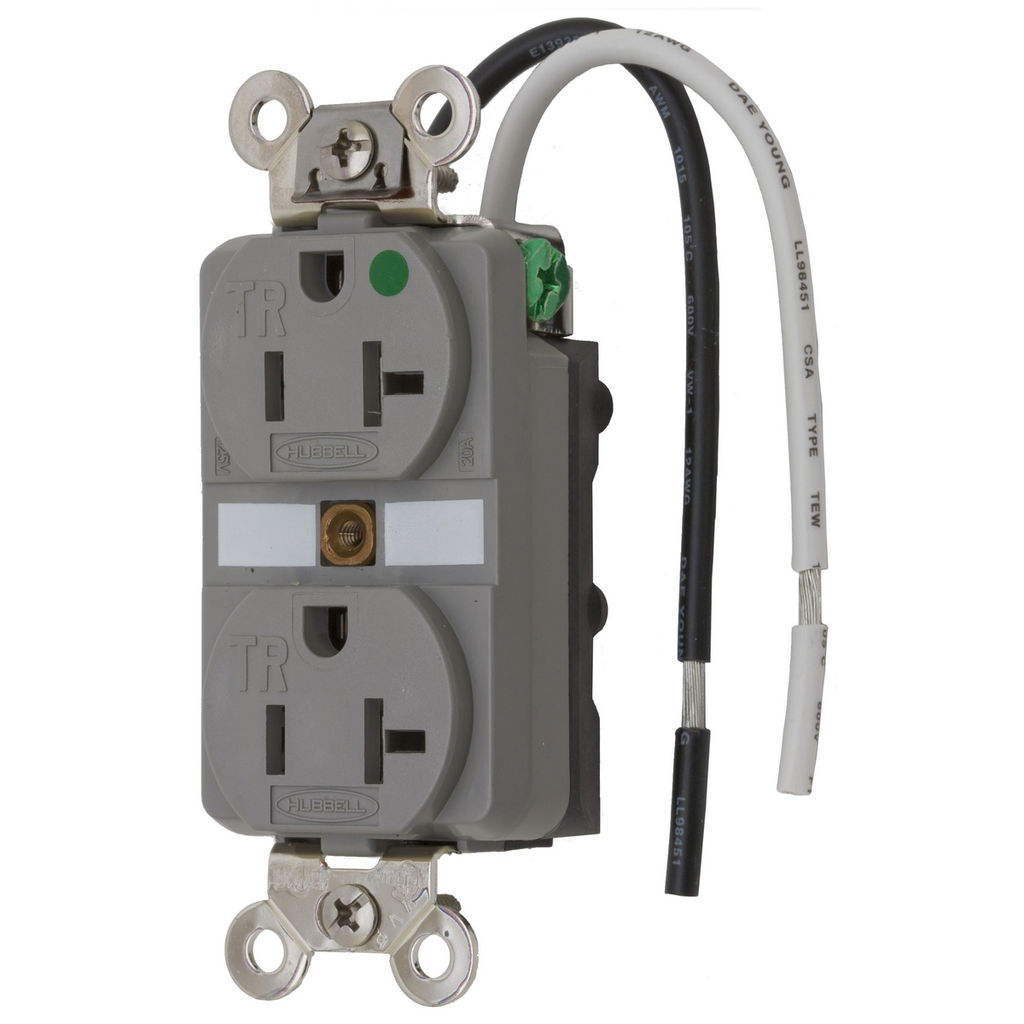 HBL Extra Heavy Duty Hospital Grade Duplex Receptacles