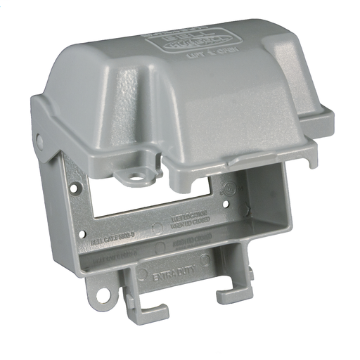 Product image for RACO 5802-0 W/PROOF CVR, 1-G, GFCI,