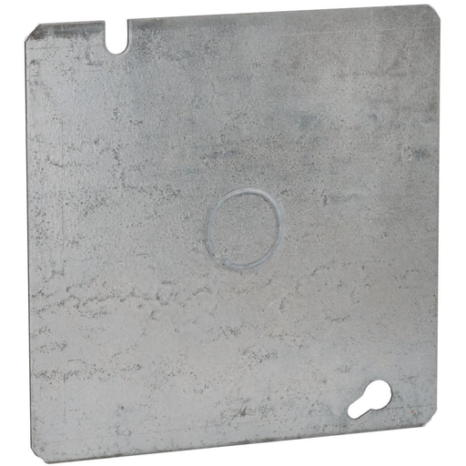 Product image for Raco 8833-5 4-11/16" Square Cover, Flat, 1/2" KO Centered