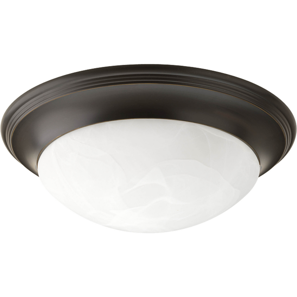 One-Light Alabaster Glass 11-1/2" Close-to-Ceiling - P3688-20
