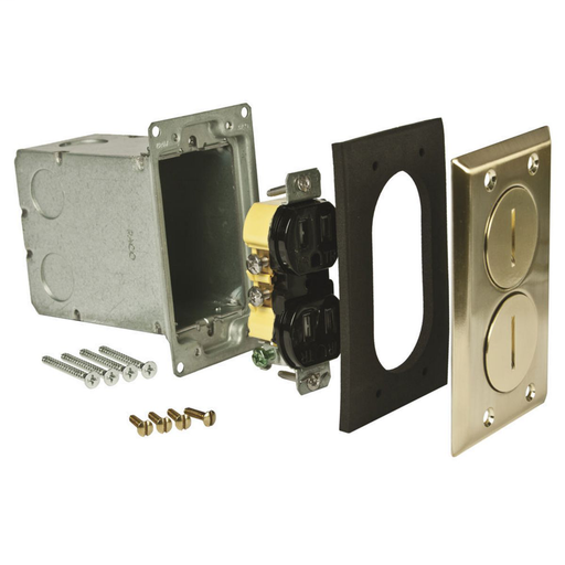 Product image for RACO 6500BR-5 1G 15A FLOOR BOX