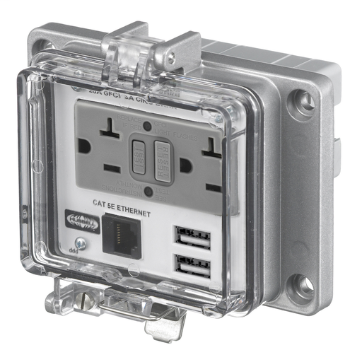 Product image for Hubbell PR205EUSBA2VGA PANEL SAFE, DATA ACCESS PORT