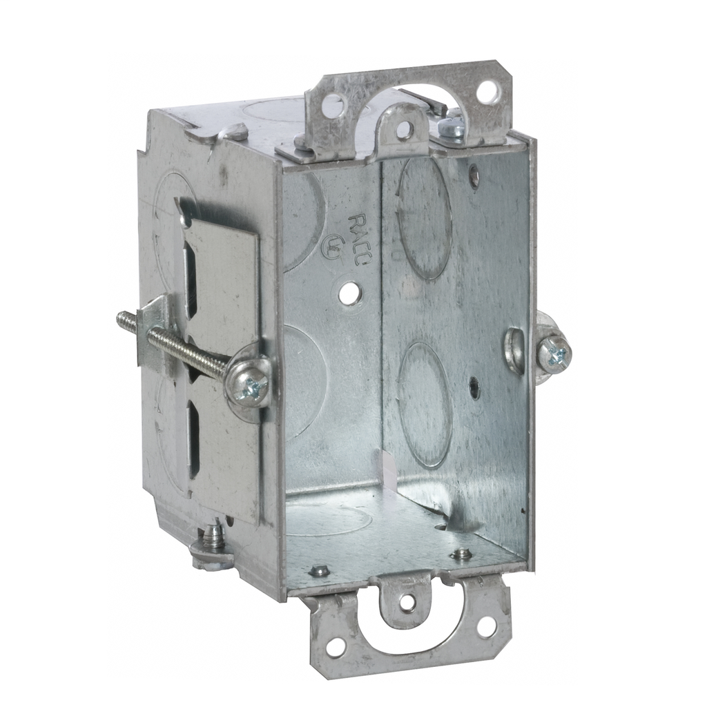 Raco 506 3 x 2 x 2-1/2 Inch 12.5 In Steel Gangable Switch Box Raco 506 3 x 2 x 2-1/2 Inch 12.5 In Steel Gangable Switch Box