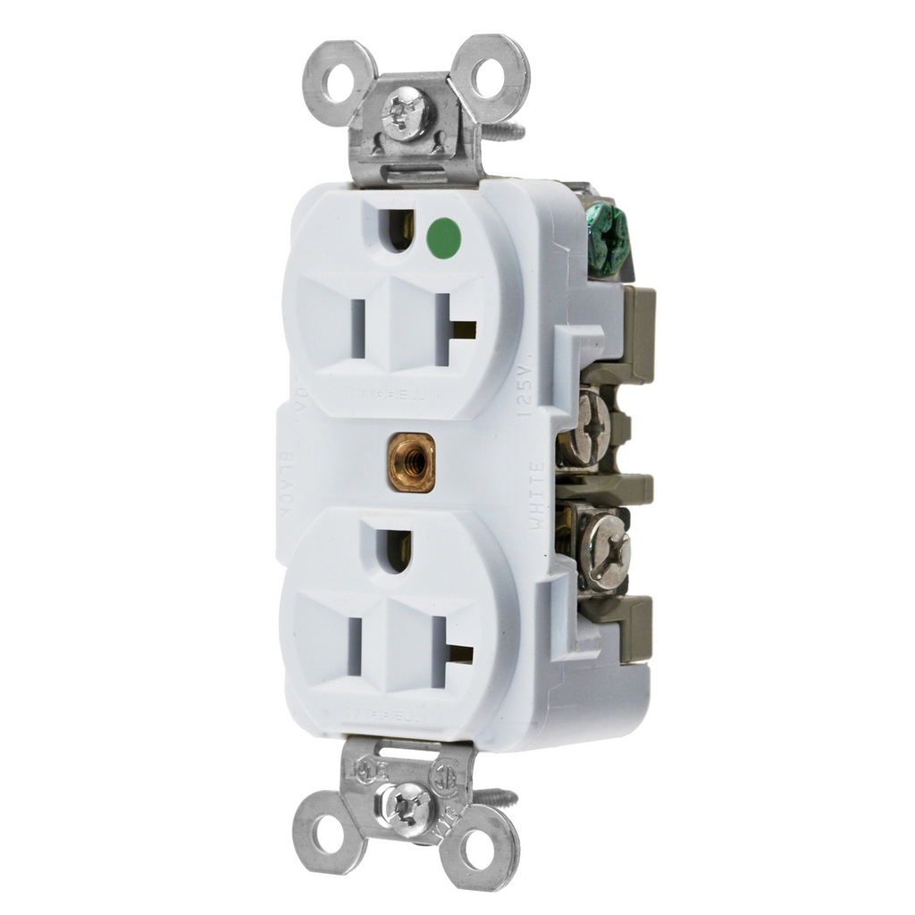 HBL Extra Heavy Duty Hospital Grade Duplex Receptacle