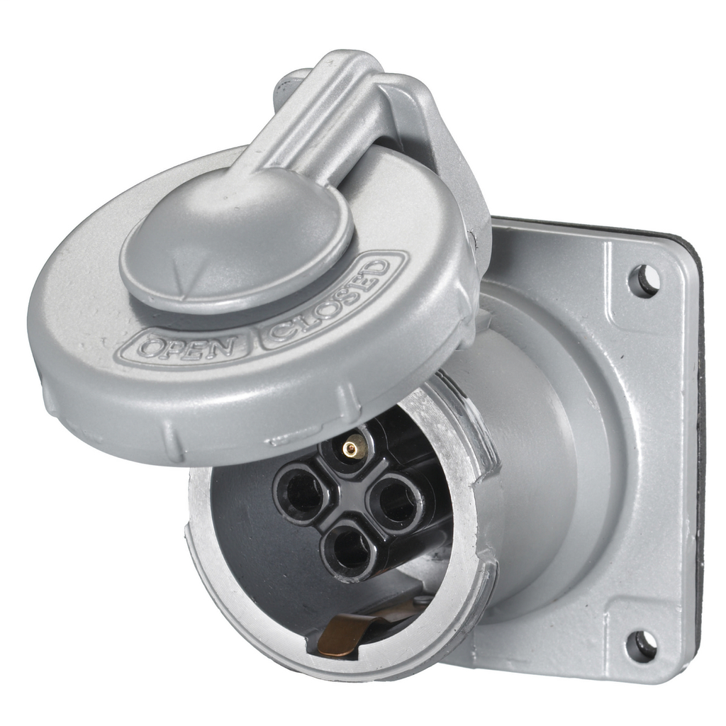 Watertight Insulgrip Receptacle, 3P4W, 30A 600V, Series 2