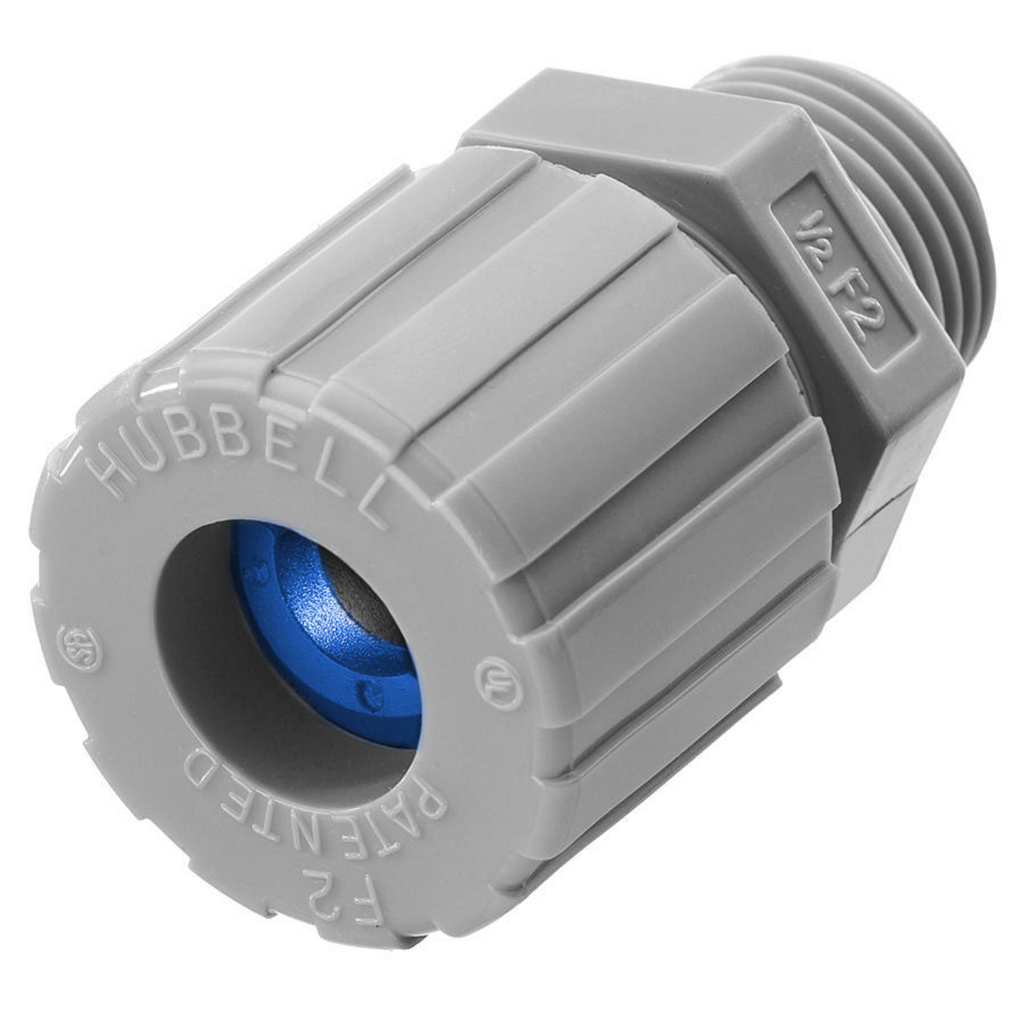 Cord Connectors, Straight Male, .38"- .50" (9.7- 12.7), Nylon Standard Style