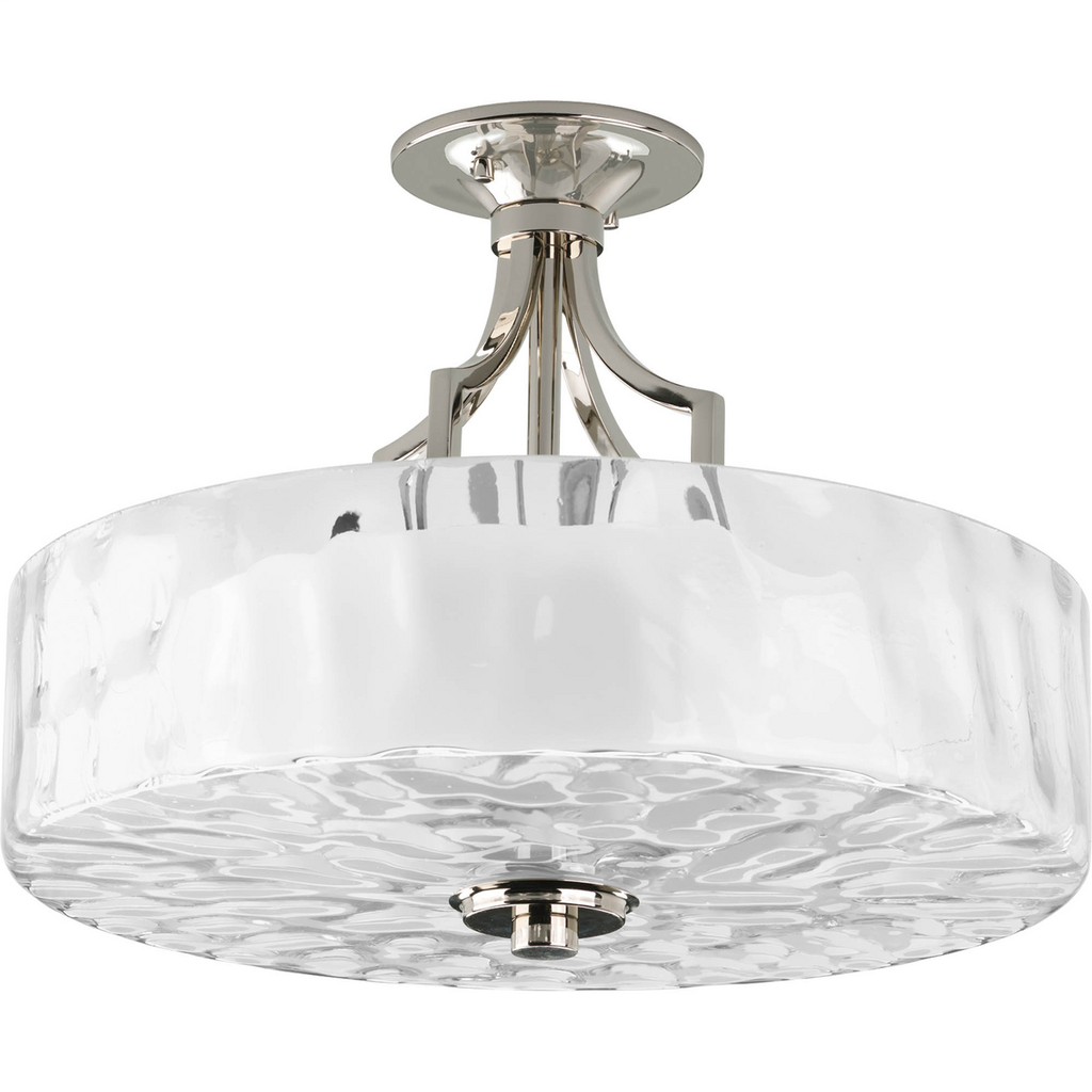 Caress Collection Two-Light 16" Semi-Flush Mount - P3434-104