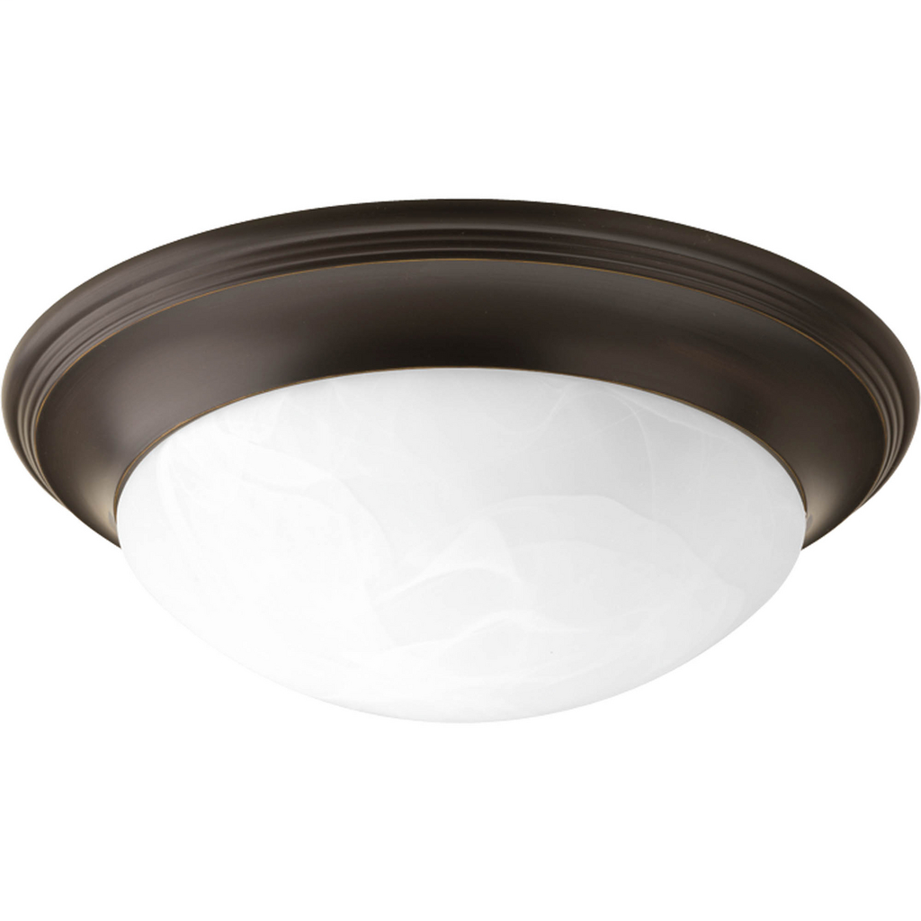 Two-Light Alabaster Glass 14" Close-to-Ceiling - P3689-20