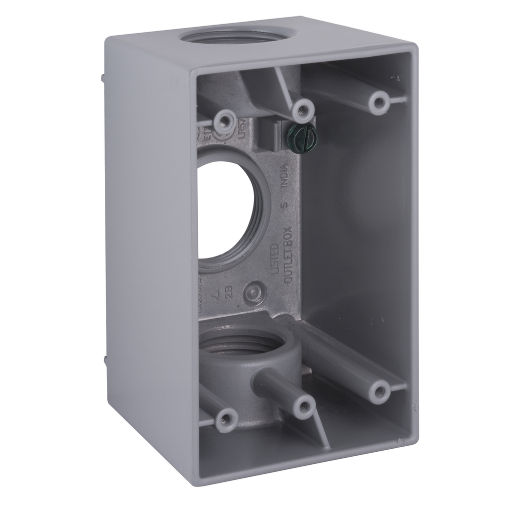 2-5/8 in. Deep, with Lugs - Three Threaded Outlets - 4-1/2 in. x 2-3/4 in.